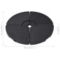 vidaXL Soporte de sombrilla en forma de ventilador 4 piezas negro vidaXL Soporte de sombrilla en forma de ventilador 4 piezas negro