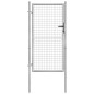 vidaXL Puerta de jardín acero galvanizado plateado 105x200 cm