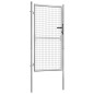 vidaXL Puerta de jardín acero galvanizado plateado 105x200 cm