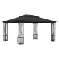 vidaXL Cenador con redes gris antracita 300x400x265 cm vidaXL Cenador con redes gris antracita 300x400x265 cm
