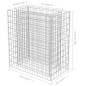 vidaXL Arriate de gaviones de acero 90x50x100 cm vidaXL Arriate de gaviones de acero 90x50x100 cm