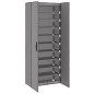 vidaXL Armario zapatero de tela gris 60x30x166 cm vidaXL Armario zapatero de tela gris 60x30x166 cm