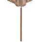 vidaXL Sombrilla de jardín con palo de madera 300 cm gris topo vidaXL Sombrilla de jardín con palo de madera 300 cm gris topo