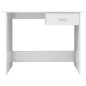 vidaXL Escritorio de aglomerado blanco brillante 100x50x76 cm