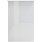 vidaXL Escritorio de aglomerado blanco brillante 100x50x76 cm