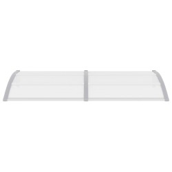 vidaXL Marquesina para puerta PC gris y transparente 200x80 cm 