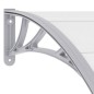 vidaXL Marquesina para puerta PC gris y transparente 200x80 cm vidaXL Marquesina para puerta PC gris y transparente 200x80 cm