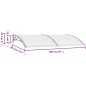 vidaXL Marquesina para puerta PC gris y transparente 200x80 cm vidaXL Marquesina para puerta PC gris y transparente 200x80 cm