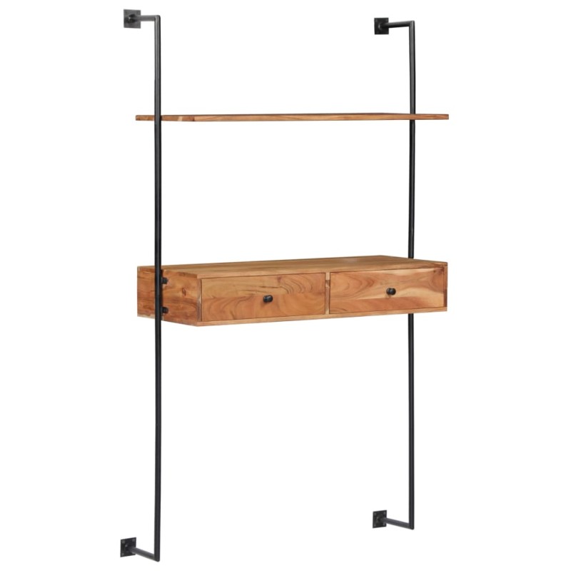 vidaXL Escritorio de pared de madera maciza de acacia 90x40x170 cm vidaXL Escritorio de pared de madera maciza de acacia 90x40x170 cm