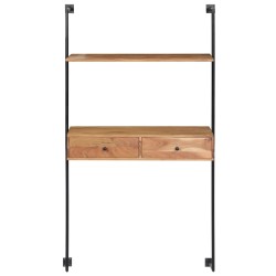 vidaXL Escritorio de pared de madera maciza de acacia 90x40x170 cm