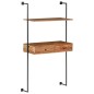 vidaXL Escritorio de pared de madera maciza de acacia 90x40x170 cm vidaXL Escritorio de pared de madera maciza de acacia 90x40x170 cm