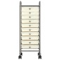 vidaXL Carrito de almacenaje portátil 10 cajones plástico blanco vidaXL Carrito de almacenaje portátil 10 cajones plástico blanco