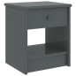 vidaXL Mesita de noche madera maciza de pino gris oscuro 35x30x40cm vidaXL Mesita de noche madera maciza de pino gris oscuro 35x30x40cm