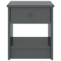 vidaXL Mesita de noche madera maciza de pino gris oscuro 35x30x40cm vidaXL Mesita de noche madera maciza de pino gris oscuro 35x30x40cm