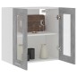 vidaXL Armario colgante vidrio y madera ingeniería gris hormigón vidaXL Armario colgante vidrio y madera ingeniería gris hormigón