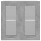 vidaXL Armario colgante vidrio y madera ingeniería gris hormigón vidaXL Armario colgante vidrio y madera ingeniería gris hormigón