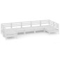 vidaXL Juego de muebles de jardín 7 pzas madera maciza de pino blanco vidaXL Juego de muebles de jardín 7 pzas madera maciza de pino blanco
