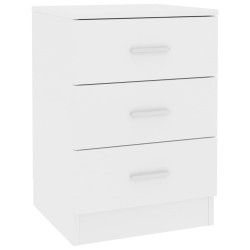 vidaXL Mesita de noche madera contrachapada blanco 38x35x56 cm