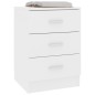 vidaXL Mesita de noche madera contrachapada blanco 38x35x56 cm