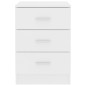 vidaXL Mesita de noche madera contrachapada blanco 38x35x56 cm