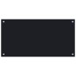 vidaXL Protección salpicaduras cocina vidrio templado negro 80x40 cm