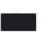 vidaXL Protección salpicaduras cocina vidrio templado negro 80x40 cm