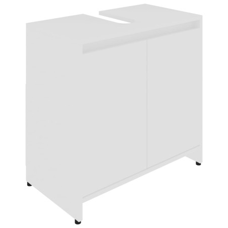 vidaXL Armario de baño madera contrachapada blanco 60x33x61 cm