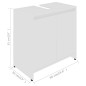 vidaXL Armario de baño madera contrachapada blanco 60x33x61 cm vidaXL Armario de baño madera contrachapada blanco 60x33x61 cm