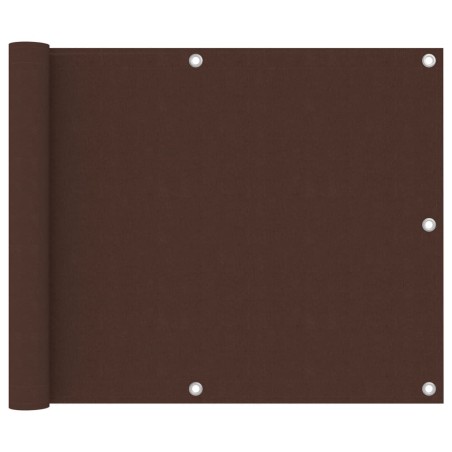 vidaXL Toldo para balcón tela oxford marrón 75x500 cm