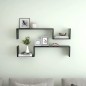 vidaXL Estantes de pared 2 uds madera contrachapada negro 100x15x20 cm vidaXL Estantes de pared 2 uds madera contrachapada negro 100x15x20 cm