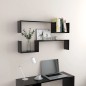 vidaXL Estantes de pared 2 uds madera contrachapada negro 100x15x20 cm vidaXL Estantes de pared 2 uds madera contrachapada negro 100x15x20 cm