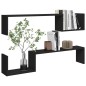 vidaXL Estantes de pared 2 uds madera contrachapada negro 100x15x20 cm vidaXL Estantes de pared 2 uds madera contrachapada negro 100x15x20 cm