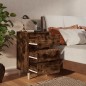 vidaXL Mesita de noche 2 uds patas de madera roble ahumado 40x35x69 cm vidaXL Mesita de noche 2 uds patas de madera roble ahumado 40x35x69 cm