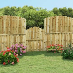 vidaXL Puerta de jardín madera de pino impregnada 100x125 cm