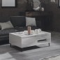 vidaXL Mesa de centro madera contrachapada blanco brillo 90x60x35 cm vidaXL Mesa de centro madera contrachapada blanco brillo 90x60x35 cm