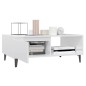 vidaXL Mesa de centro madera contrachapada blanco brillo 90x60x35 cm vidaXL Mesa de centro madera contrachapada blanco brillo 90x60x35 cm