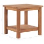 vidaXL Mesa de centro de madera maciza de teca 45x45x45 cm vidaXL Mesa de centro de madera maciza de teca 45x45x45 cm