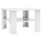 vidaXL Mesa de centro madera contrachapada blanco brillante 60x60x42cm vidaXL Mesa de centro madera contrachapada blanco brillante 60x60x42cm