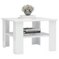 vidaXL Mesa de centro madera contrachapada blanco brillante 60x60x42cm vidaXL Mesa de centro madera contrachapada blanco brillante 60x60x42cm