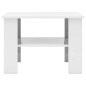 vidaXL Mesa de centro madera contrachapada blanco brillante 60x60x42cm vidaXL Mesa de centro madera contrachapada blanco brillante 60x60x42cm