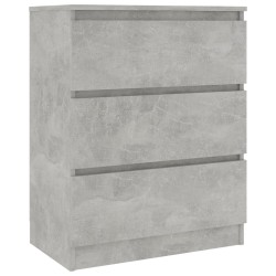vidaXL Aparador de madera contrachapada gris hormigón 60x35x76 cm