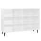 vidaXL Aparador de madera contrachapada blanco brillo 103,5x35x70 cm vidaXL Aparador de madera contrachapada blanco brillo 103,5x35x70 cm