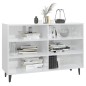 vidaXL Aparador de madera contrachapada blanco brillo 103,5x35x70 cm vidaXL Aparador de madera contrachapada blanco brillo 103,5x35x70 cm