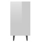 vidaXL Aparador de madera contrachapada blanco brillo 103,5x35x70 cm vidaXL Aparador de madera contrachapada blanco brillo 103,5x35x70 cm
