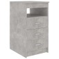 vidaXL Cajonera de madera contrachapada gris hormigón 40x50x76 cm vidaXL Cajonera de madera contrachapada gris hormigón 40x50x76 cm