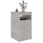 vidaXL Cajonera de madera contrachapada gris hormigón 40x50x76 cm vidaXL Cajonera de madera contrachapada gris hormigón 40x50x76 cm