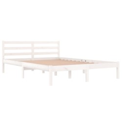 vidaXL Estructura de cama madera maciza de pino blanco 140x200 cm