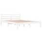 vidaXL Estructura de cama madera maciza de pino blanco 140x200 cm vidaXL Estructura de cama madera maciza de pino blanco 140x200 cm