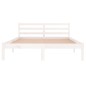 vidaXL Estructura de cama madera maciza de pino blanco 140x200 cm vidaXL Estructura de cama madera maciza de pino blanco 140x200 cm