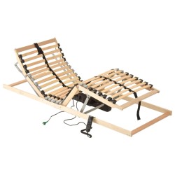 vidaXL Somier de láminas eléctrico 28 láminas 7 regiones 90x200 cm